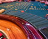 Roulette table with people playing