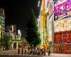 Streets at night in Japan