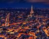 Night view of Paris, France