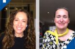 Becky Liggero and Luisa Woods during the Calvin Ayre Interview