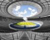 An empty sports stadium